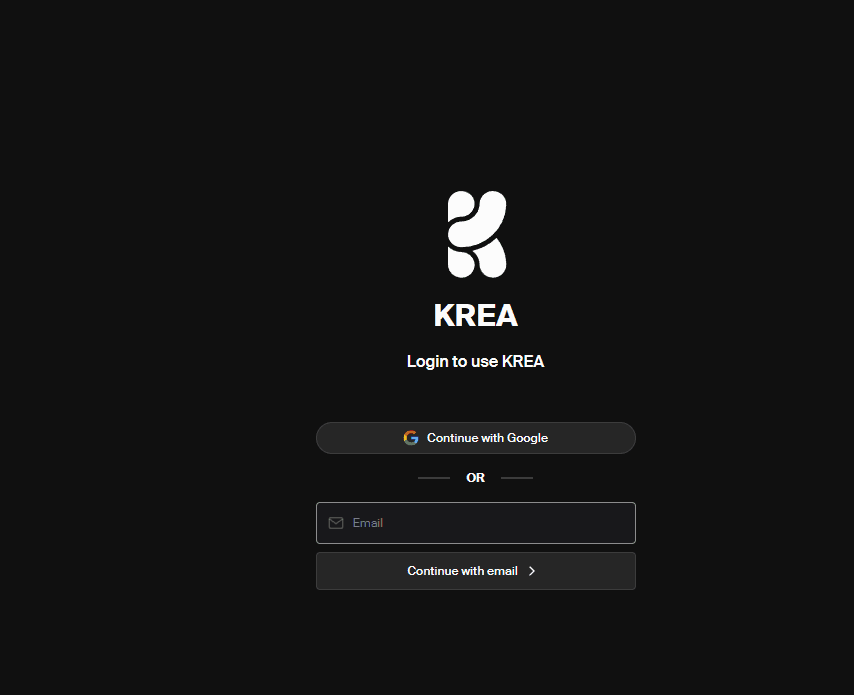 Регистрация в KREA